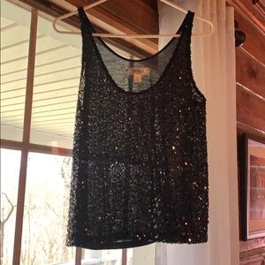 {Decree} Black Mini- Sequined Top ❤️
